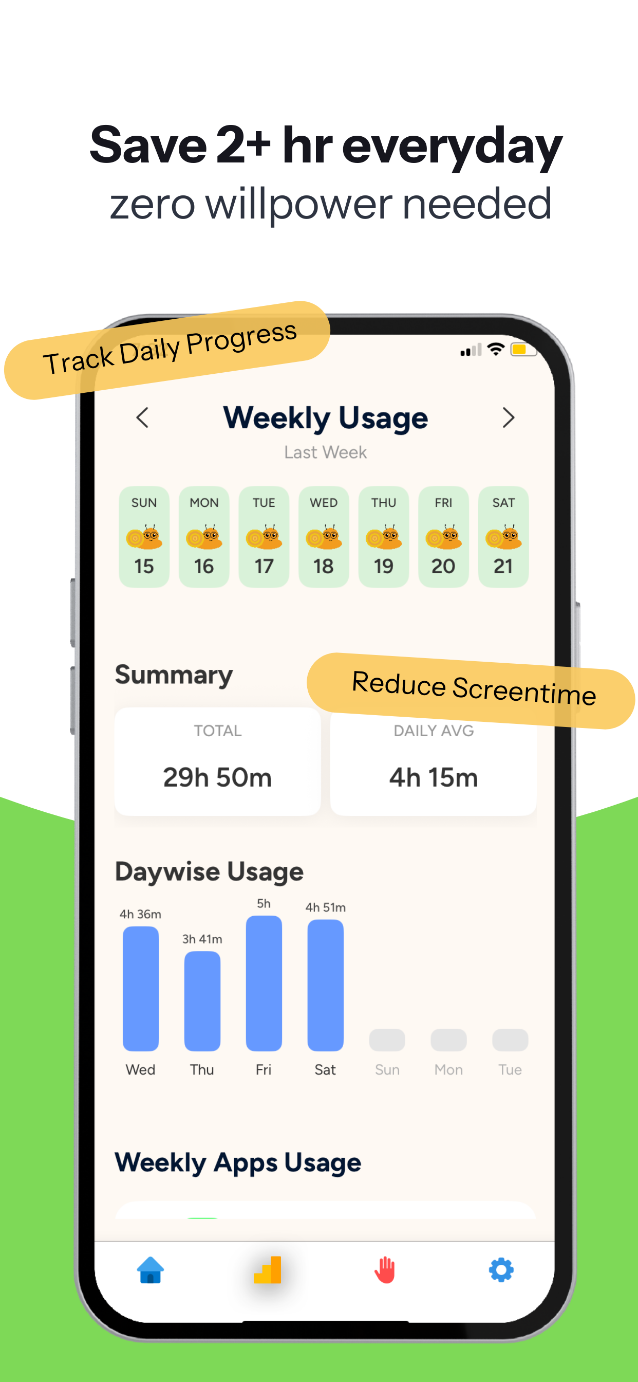Save 2+ hours everyday - track daily progress