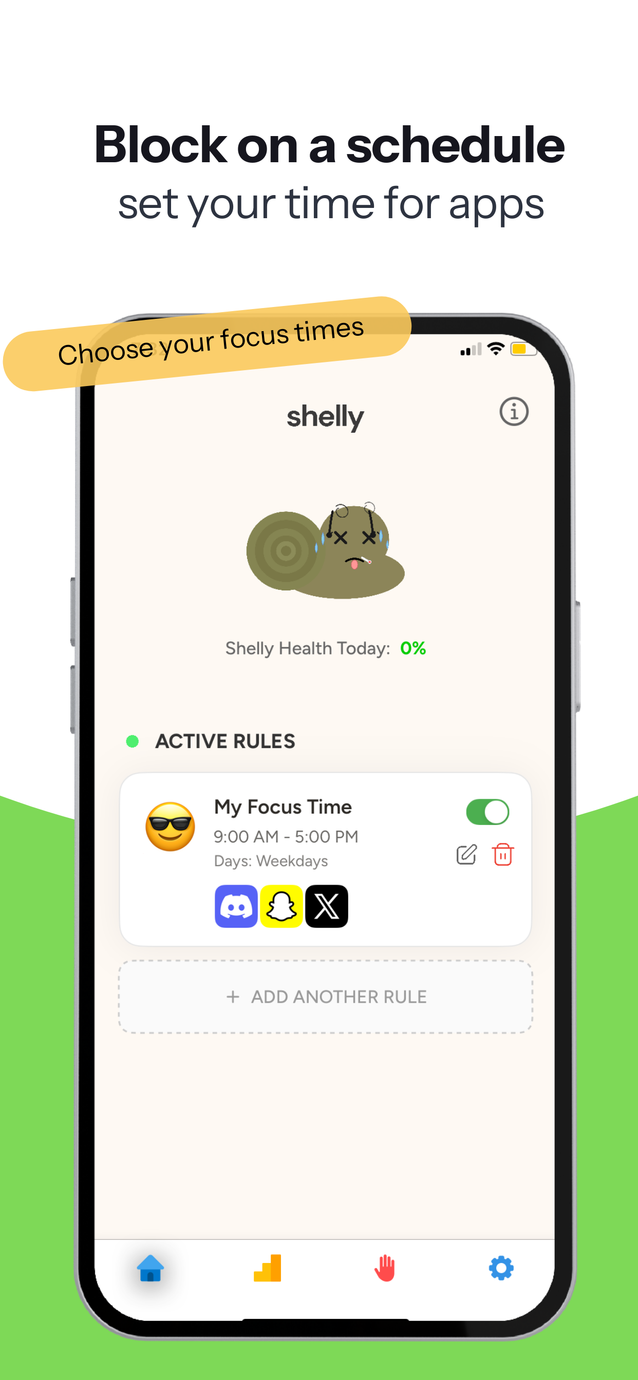 Block on a schedule - set your time for apps
