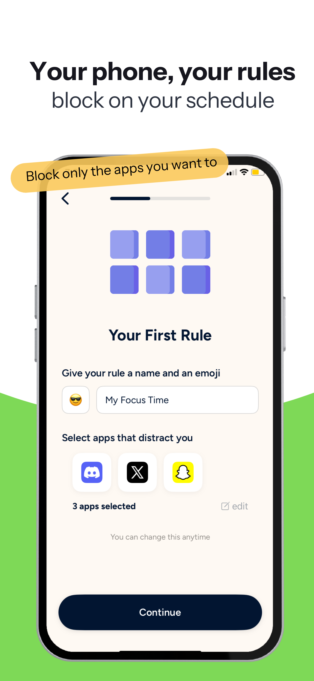 Your phone, your rules - block on your schedule